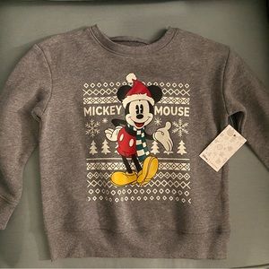 NWT Disney Jumping Beans Christmas Mickey sweatshirt 5T
